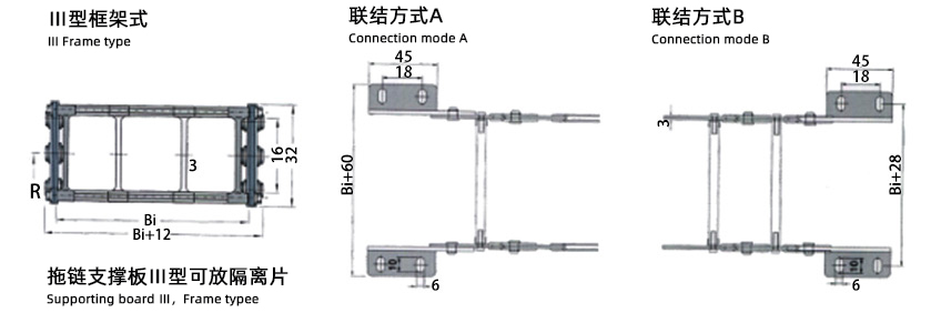 TL III型钢制拖链上下分开式图片