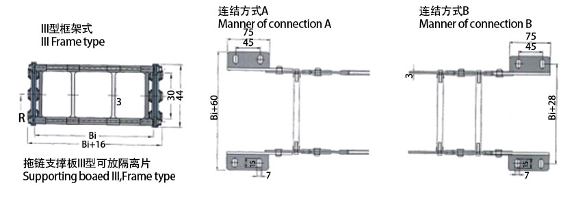 TL III型钢制拖链上下分开式图片